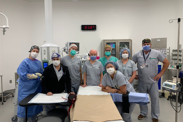 Members of the Surgical Services Team, pictured in 1 of 2 O.R.s at GMCH; many of the items on the 2023-24 Capital Request List support upgrades to Surgical.