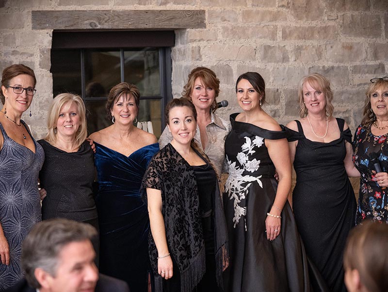 Our incredible Gala for Groves Committee, who worked tirelessly over a period of a year to ensure that the event was a success! From left-right: Linda Breault (Pearle Hospitality), Bonnie Hillhouse Bois, Cheryl Rowe, Sarah Sheehan, Sue Wagner, Katie Giddy, Lori Arsenault, and Barbara Evoy.