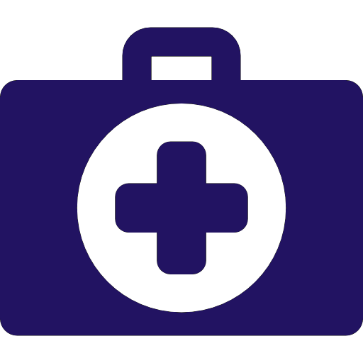 Image of a suitcase with a health care cross on it
